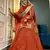 orange crepe silk embroidered lehenga set with dupatta
