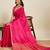 graceful pink silk blend saree with gold zari border and striped pallu with unstiched blouse piece