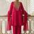 Dark-pink embroidered cotton silk salwar suit