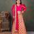 girls pink lehenga choli set with embroidery