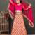 girls pink lehenga choli set with embroidery