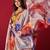 Printed Satin Saree With Blouse Piece