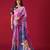 Printed Satin Saree With Blouse Piece
