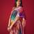 Printed Satin Saree With Blouse Piece