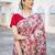 Printed Satin Saree With Blouse Piece