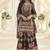 Multicolor hand aari work naturl crep silk  anarkali