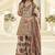 Cream hand aari work naturl crep silk  anarkali