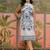 Daylist  women's printed cotton slub sleeveless dress