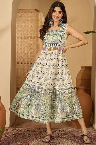 Daylist women floral printed a-line dress