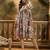 Daylist women bohemian print ruffled lacework cotton slub a-line dress