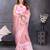 Resham sutra pink silk blend tassel saree with satin PINK blouse piece