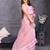 Resham sutra pink silk blend tassel saree with satin PINK blouse piece