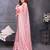 Resham sutra pink silk blend tassel saree with satin PINK blouse piece