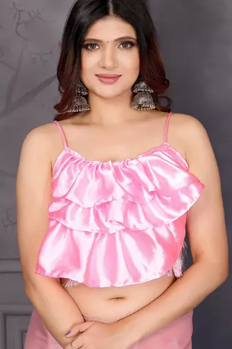 pink hand woven silk blend saree
