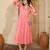 Daylist women floral embroidered and lace flared sleeve empire midi dress