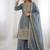 grey sequins embroidered silk sharara suit