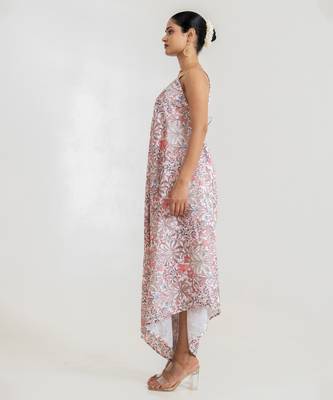 white floral printed cotton rayon jumpsuit 3
