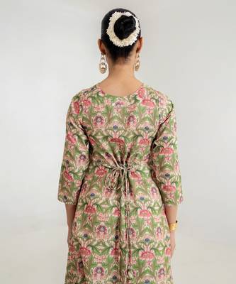 green floral print cotton rayon jumpsuit 4