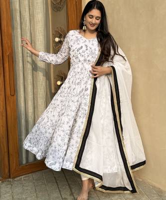 White vichitra  silk  party wear embroidery salwar  suit set 3