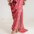Dusty rose swiss satin saree with jacket