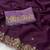 Plum Color  Embroidery Work Georgette Saree