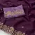  plum star georgette saree with fancy embroidery border
