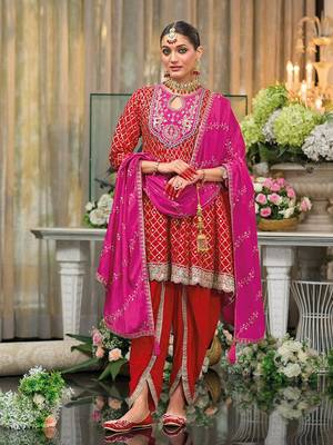 Pakistani Style Embroidered Kurta Patiala Salwar Dupatta Set Designer Ethnic Suit For Women 1