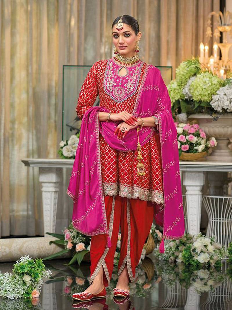 Pakistani Style Embroidered Kurta Patiala Salwar Dupatta Set Designer Ethnic Suit For Women