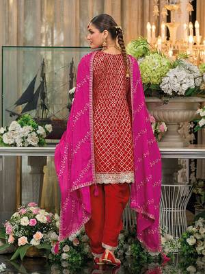 Pakistani Style Embroidered Kurta Patiala Salwar Dupatta Set Designer Ethnic Suit For Women 2
