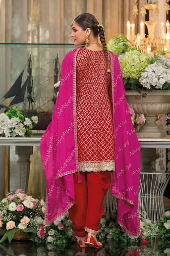 Pakistani Style Embroidered Kurta Patiala Salwar Dupatta Set Designer Ethnic Suit For Women