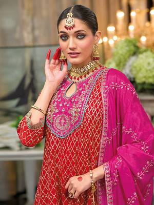 Pakistani Style Embroidered Kurta Patiala Salwar Dupatta Set Designer Ethnic Suit For Women 5