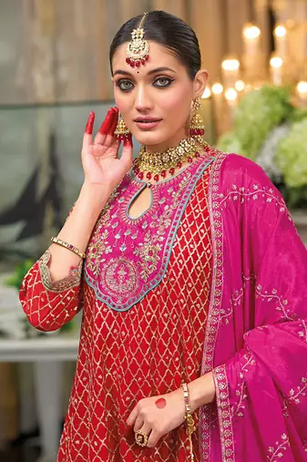 Pakistani Style Embroidered Kurta Patiala Salwar Dupatta Set Designer Ethnic Suit For Women