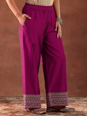 Pink  Embroiderey Sequence Work Kurta Pant Dupatta Set For Women 5