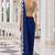 Blue georgette embroidered saree