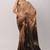 Brown satin printed saree