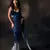blue georgette saree with sequin embroidery work