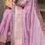 Purple silk blend printed saree