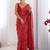 Red georgette printed saree