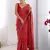 red georgette saree with tie dye print work