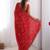 Red georgette printed saree