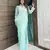 sky blue silk blend saree with embroidery work