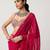 Pink georgette embroidered saree
