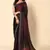maroon georgette saree with sequin embroidery work