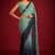 Green and blue georgette saree