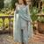Sky blue silkblend embroidered palazzo set