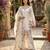 White silkblend embroidered palazzo set