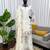 White silkblend embroidered palazzo set