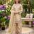 Cream silkblend embroidered palazzo set