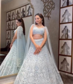 Elegent Sequence Embroidered Net Lehenga with Blouse