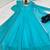 Dark sky blue georgette plain gown set